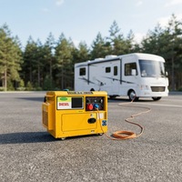 Generator Diesel Senyap 5-9kW dengan AVR, Starter Elektrik, Portabel 220V/380V, Kebisingan 75dB, Cadangan Daya Rumah, Penggunaan di Pertanian dan Jaringan Listrik