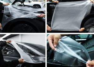 סרט הגנה לצבע הרכב LEONARDO שקוף TPU מבריק בעל יכולת ריפוי עצמי, עמיד בפני קרינת UV, עובי 6.5 מיל, נגד שריטות, הידרופובי, בגליל - Product Image 5