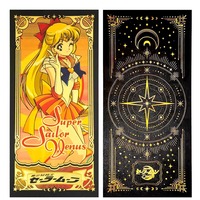 Carte dorée légère de taille originale, plaquée or, 12 designs, JP Anime Magical Girl Guardian, pour collection