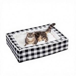 Cama Rectangular para Perros y Gatos de Cuatro Estaciones, con Funda Extraíble, Ecológica, Antideslizante, de Felpa Suave y Cómoda, Venta al Por Mayor - Product Image 1