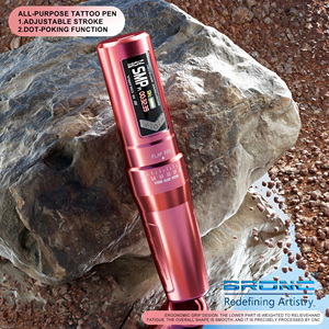 BRONC SIREN 2 pièces batterie Machine à tatouer sans fil stylo sans fil à course réglable pour SMP et <span class=keywords><strong>tatouage</strong></span> - Product Image 3