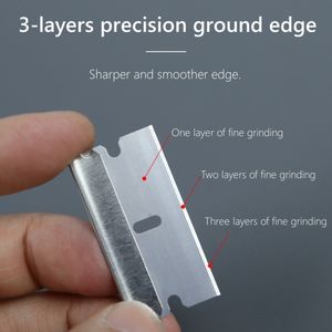 Cuerda de corte de Desembalaje de 65mn <span class=keywords><strong>para</strong></span> herramienta de limpieza, película de teléfono móvil, raspado, limpieza de película de coche, 100 unids/caja, Hoja de Seguridad de un solo lado - Product Image 4