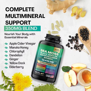 Sea Moss Black Seed Oil Ashwagandha <strong>Supplements</strong> Shilajit <strong>Herbal</strong> <strong>Supplements</strong> Capsule - Product Image 2