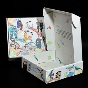 Boîte d'expédition écologique en papier kraft recyclé, personnalisée, robuste, pour cosmétiques, vêtements, chaussures, emballage cadeau - Product Image 1