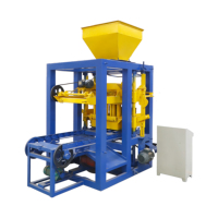 Qt4-26 semi automatique bloc de ciment fabrication de briques machines en ouganda