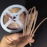 Bande lumineuse LED COB pour la décoration de voiture, DC5V/DC12V/DC24V, 480 LED/m, blanc chaud/froid, ruban lumineux linéaire flexible