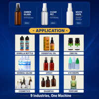 Botol Semprot Parfum Kosmetik Otomatis Presisi Tinggi untuk Tincture, Serum Kulit Esensial