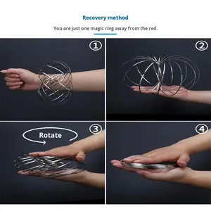 Zelfgemaakte metalen armband in dezelfde stijl, creatieve rekwisieten, decompressie-oefening, draadring, groothandel vanuit de fabriek - Product Image 5