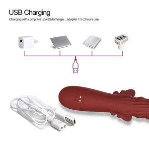 G-Spot Coelho Waterproof Vibrador Wand 360 ° Rotação das mulheres 10 + 4 Swing Vibração Adulto Estimulador do Clitóris Sex Toy - Product Image 4