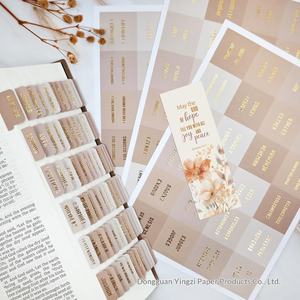 Marcadores de <span class=keywords><strong>Biblia</strong></span> Personalizados con Lámina Dorada, Resistentes al Agua, Etiquetas Adhesivas para Índice de <span class=keywords><strong>Biblia</strong></span>, Marcadores de Clasificación para Planificación Mensual - Product Image 2