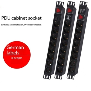 OEM Đức Loại 1U Power Strip 8 cách 10A PDU Ổ cắm chuyển đổi 8 cách 1U Ổ cắm điện phân phối đơn vị phụ kiện - Product Image 2
