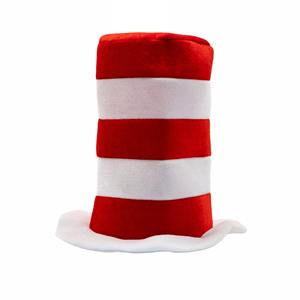 Costume de chat en chapeau SOLPOP pour adultes, en feutre rayé rouge et blanc robuste, pour Halloween, fête d'anniversaire, accessoires de scène - Product Image 4