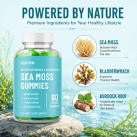 Bonbons gélifiés à la mousse de mer végétalienne non-OGM pour adultes, soutien immunitaire, digestion, antioxydant et sommeil