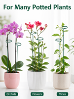 Supports de plantes en métal réutilisables, résistants à la corrosion, pour plantes en pot, intérieur/extérieur