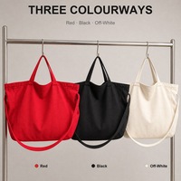 Grand sac fourre-tout en toile décontracté, sac à bandoulière souple, idéal pour le shopping, la plage et les voyages