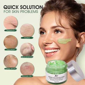 Masque facial détox au thé vert pour un nettoyage en profondeur, un contrôle du sébum et une purification des pores, des points noirs et des impuretés pour tous les types de peau - Product Image 4