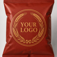 Sachets coussin personnalisés imprimés de qualité alimentaire à scellage arrière pour snacks (chips de pommes de terre, aliments soufflés, pop-corn, bâtonnets de maïs)