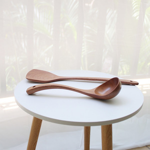 Ensemble spatule et cuillère en bois, 5 pièces, ustensiles de cuisine résistants à la chaleur pour la cuisson - Product Image 3