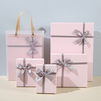 Boîte Cadeau Rectangulaire Personnalisable en Carton avec Décor Nœud et Marquage à Chaud, Idéale pour Souvenir d'Entreprise, Rangement de Bougies ou Cadre Photo