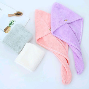 <span class=keywords><strong>Serviette</strong></span> turban en microfibre à absorption rapide avec bouton, anti-frisottis, pour <span class=keywords><strong>cheveux</strong></span> <span class=keywords><strong>bouclés</strong></span>, rose, pour séchage rapide après le bain, pour femmes - Product Image 2