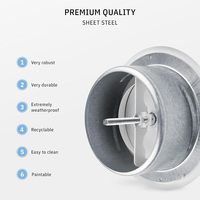 100mm RVS schijfventiel ronde plafondventilatie diffuser met modern design voor buiten- en kelder HVAC-koeling