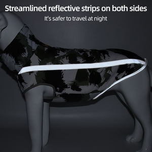 S à 6XL chaud rembourré réfléchissant chien veste imperméable chiot petit moyen grand géométrique Graffiti chien <span class=keywords><strong>vêtements</strong></span> avec laisse trou - Product Image 5