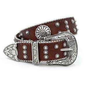 Nouvelle <span class=keywords><strong>ceinture</strong></span> américaine style Y2K transfrontalière, en denim western, punk, vintage, en alliage, cloutée avec motif géométrique imprimé, en promotion - Product Image 6