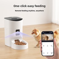 Distributeur automatique intelligent de nourriture pour animaux de compagnie avec contrôle WiFi par application, grande capacité 2180g, distribution de nourriture par portions programmées pour chats et chiens