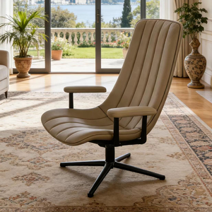 Silla de Oficina Ergonómica de Respaldo Alto, Altura Ajustable, Acolchada, Giratoria, Asiento de Trabajo, Tela Cómoda, <span class=keywords><strong>Sillones</strong></span> para Dormitorio - Product Image 1