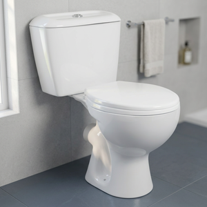 Inodoro de Cerámica Moderno Italiano de Dos Piezas, Montado en el Suelo, con Doble Descarga y Sifón en S para Baño - Product Image 3