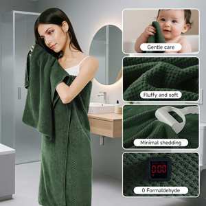 YTYC 39x78 Inch Oversized Bath <b>Towels</b> Set of 6 Super Soft Luxury Microfiber Shower <b>Towels</b> 80% Polyester (Olive Green Adult Use) - Product Image 4