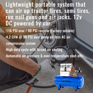Mini Compresor de Aire Portátil de Pistón sin Aceite de 0.75HP con Tanque de 30L, Flujo de 60LPM, Refrigerado por Aire para Clavadora y Inflado de Neumáticos - Product Image 5