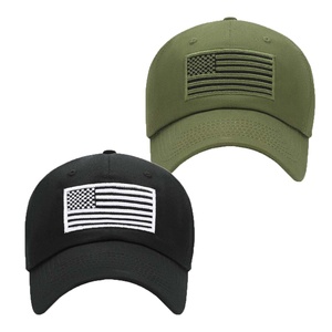 Casquette de baseball vintage en coton sergé avec logo brodé personnalisé, drapeau américain, pour le cyclisme et la pêche, sports de plein air - Product Image 2