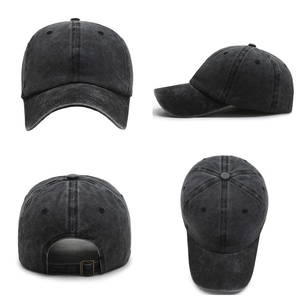 Gorra de béisbol de algodón de color sólido desgastado con diseño de orificio para cola de caballo y hebilla de cobre dorado para mujer, ideal para deportes, venta al por mayor. - Product Image 2