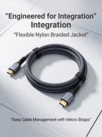 Kabel HDMI 2.2 OEM ODM 96Gbps Kecepatan Ultra Tinggi 16K60Hz 8K240Hz Jalinan Nilon Kabel HDMI Logo Kustom Panjang Kemasan
