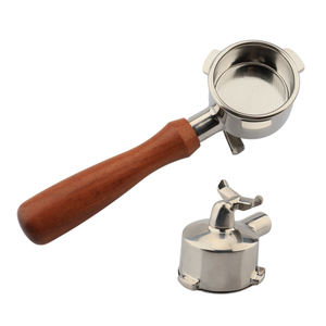 Porte-filtre à café en acier inoxydable 54 mm, tête de porte-filtre à double bec, porte-filtre à café 54 mm adapté à Breville - Product Image 1