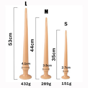 Супер длинный черный силиконовый анальный плагин S & M гей и женский массажер простаты и ануса для взрослых анальный секс и фаллоимитатор игрушка - Product Image 6