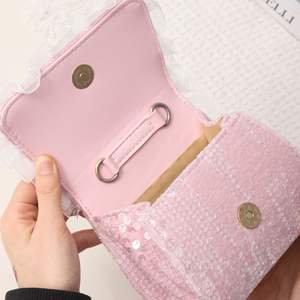 Новая модная детская сумочка с бантом, жемчугом, кружевом, через плечо, кошелек для монет - Product Image 4