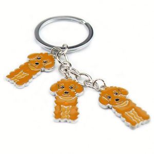 Accesorios Personalizables para Llaves, Nuevo Regalo, Colgante para Cintura con Grabado de Perro Poodle de Dibujos Animados, Llavero de Metal - Product Image 5
