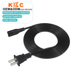 Cable de Alimentación Flexible de 10 A, 125 V, 18 AWG, No Polarizado, NEMA 1-15P, C7, con Aislamiento de PVC, Certificado en EE. UU. - Product Image 1