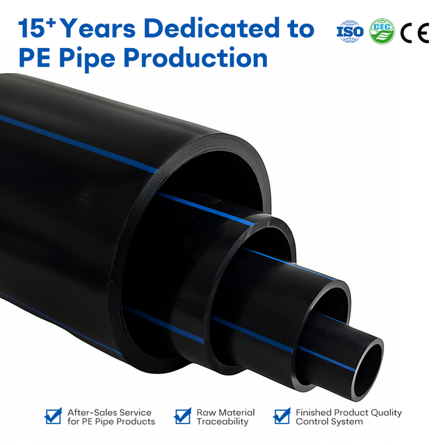 HDPE PE High Pressure Water Pipe for Underground Water Supply and Hydraulic Engineering Low Comprehensive Cost