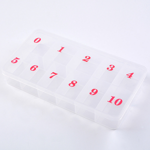 Boîte de rangement transparente en plastique pour 1000 faux ongles, organiseur de salon pour nail art, étui de rangement pour capsules d'ongles - Product Image 2