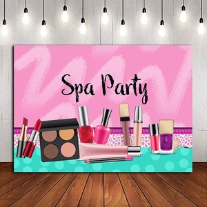 7x5ft Sparkle Spa toile de Fond De Fête De Maquillage Coloré Adolescents Filles Princesse <span class=keywords><strong>Vacances</strong></span> D'été 1st Premier Doux 16th Anniversaire Fête - Product Image 2