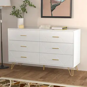 Moderne 6 Schubladen Kommoden Lagerung Kommode Schrank für Wohnzimmer Flur Eingang