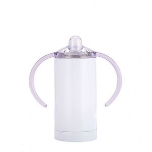 Gobelet isotherme classique personnalisable en acier inoxydable de 12 oz avec poignée, pour bébés et enfants, idéal pour l'extérieur, avec sublimation, tasse à bec. - Product Image 4