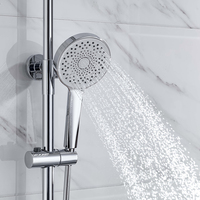 Haute qualité Chrome exposé eau chaude et froide salle de bain 3 fonctions robinet de douche ensemble de douche haute pression