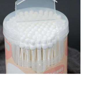 100 cotons-tiges en forme de <span class=keywords><strong>gourde</strong></span> pour le nettoyage et les soins des nouveau-nés, en emballage seau avec boîte - Product Image 3