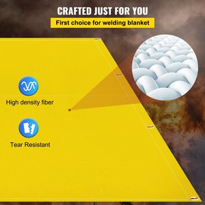 DB vente en gros Portable 8X10 pieds or fibre de verre ignifuge couverture de soudage couvertures anti-feu catégorie pour tapis de soudage - Product Image 6