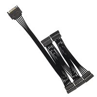 Cable divisor de alimentación SATA, cable de extensión de alimentación de disco duro de 15 pines SATA macho a 5 SATA hembra para HDD, SSD y unidades ópticas