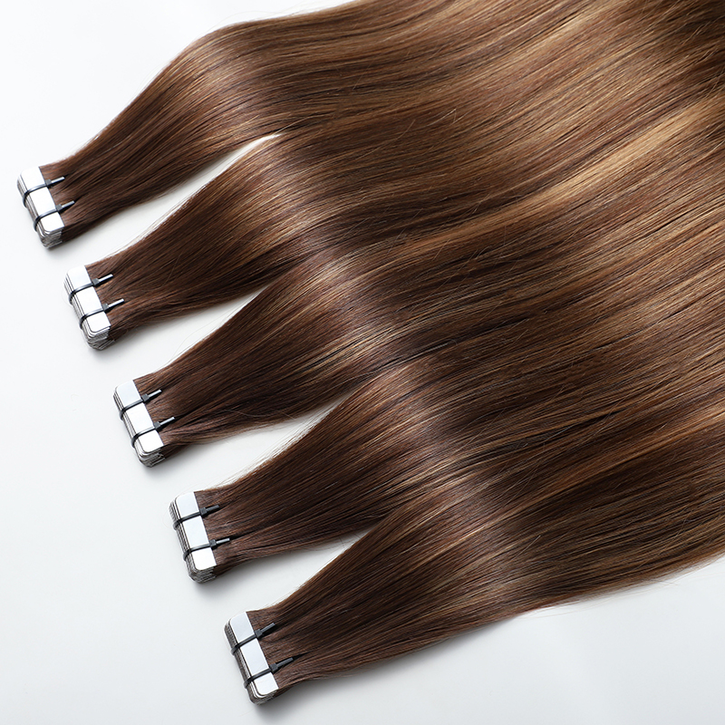 Выровненные для кутикулы волосы Remy, класс 12a, прямые 100% бразильские человеческие волосы, инъекция невидимой ленты в салон для наращивания волос
